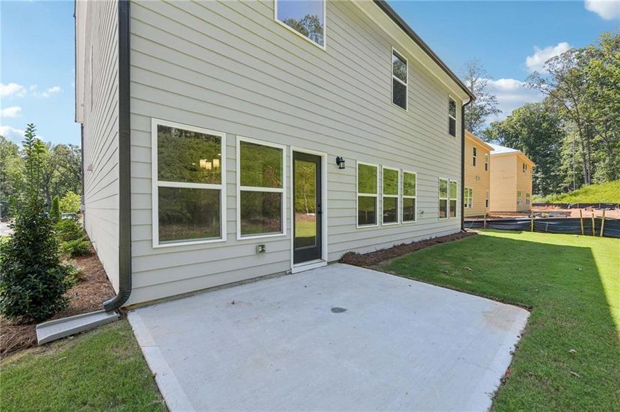 Exterior details and patio area of a home in Creekside, Dawsonville (Image 4).
