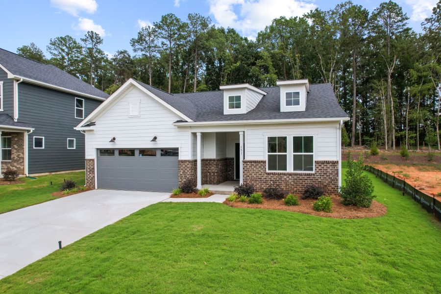 Front exterior of a new home in Michaux Gardens, Belmont, NC, highlighting curb appeal (Image 39).