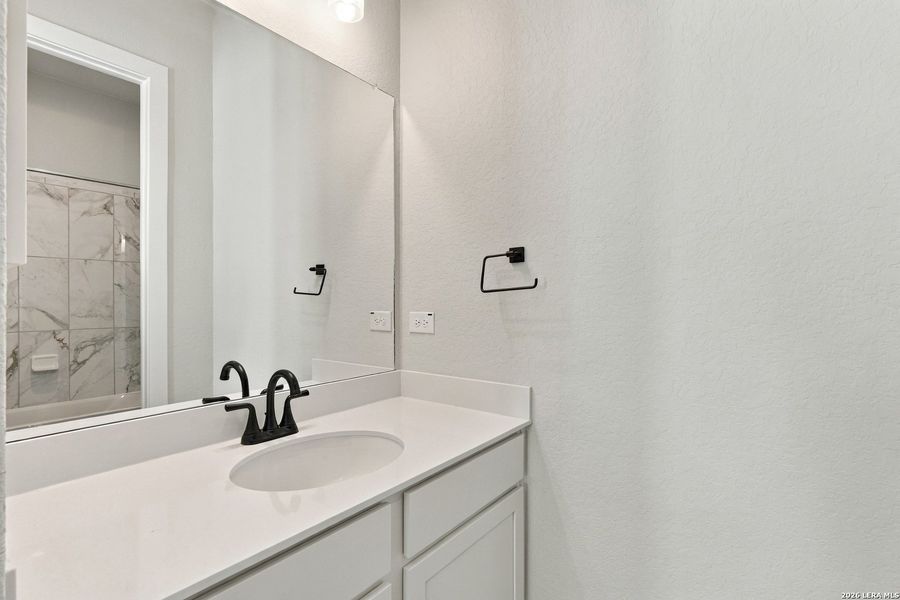 Furnished interior view inside a new home in Potranco Oaks 100's, Castroville (Image 9). Furnished interior view inside a new home in Potranco Oaks 100's, Castroville (Image 9).