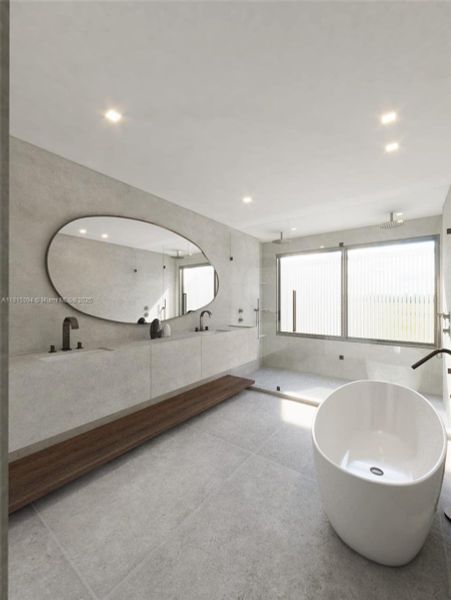 Furnished interior view inside a new home in , Miami (Image 6).