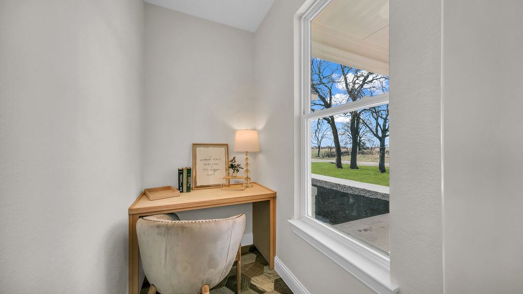 Representative furnished interior of a home built from the Clementine by Zeal Home Builders in Saddle Crest Estates, Weatherford (Image 41).
