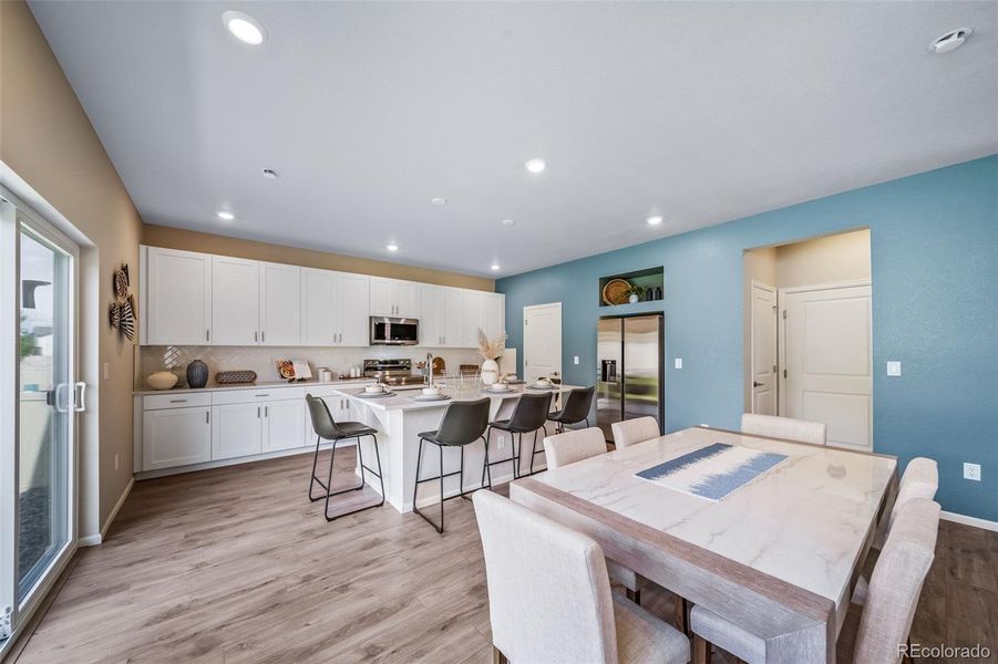Furnished interior view inside a new home in Thompson River Ranch, Johnstown (Image 14).