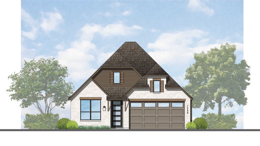 Representative rendering of the exterior for the Rover Plan by Highland Homes (Image 5).