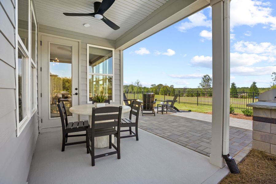 Representative exterior details of a home built from the Prestige by Del Webb in Del Webb Carolina Ridge, Midland (Image 4).