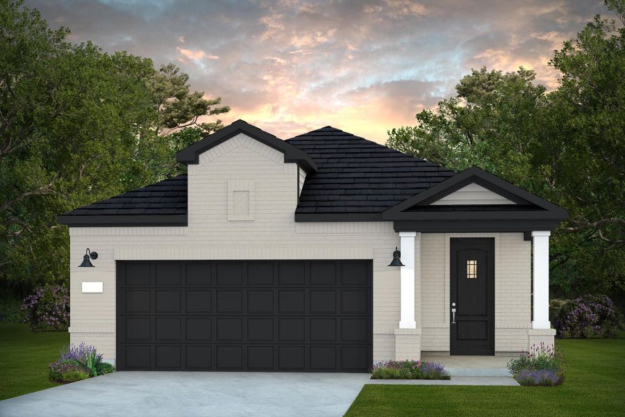 Representative exterior photo of a completed home built from the Hallmark by Del Webb in Del Webb Fulshear, Fulshear, TX (Image 17). Representative exterior photo of a completed home built from the Hallmark by Del Webb in Del Webb Fulshear, Fulshear, TX (Image 17).