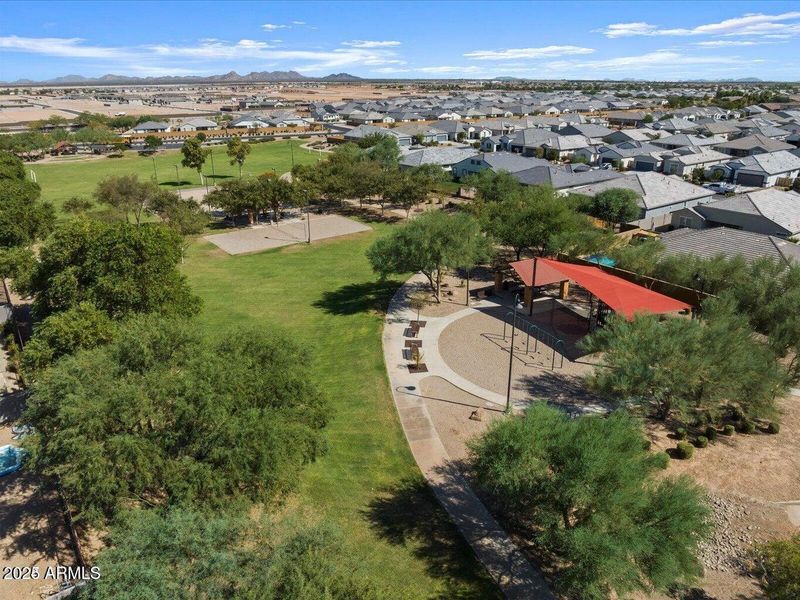 Aerial view of park