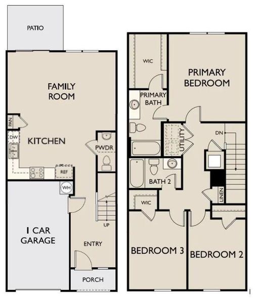2D floor plan layout of this home in Halstead, Moncks Corner, SC (Image 5).