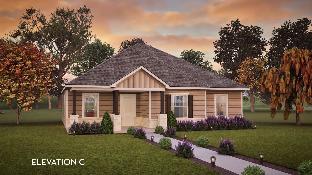 Representative exterior photo of a completed home built from the Bowie by CastleRock Communities in Brooklands, Hutto, TX (Image 4).