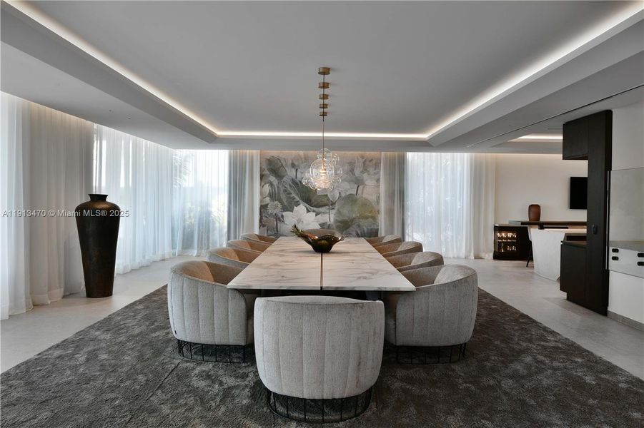 Furnished interior view inside a new home in , Miami Beach (Image 12).