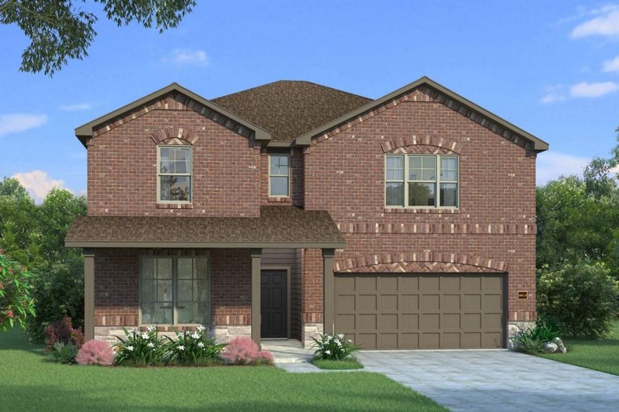 Representative exterior photo of a completed home built from the Hawthorn II Trinity Grove Signature by Brohn Homes in Trinity Grove, Spring, TX (Image 13).