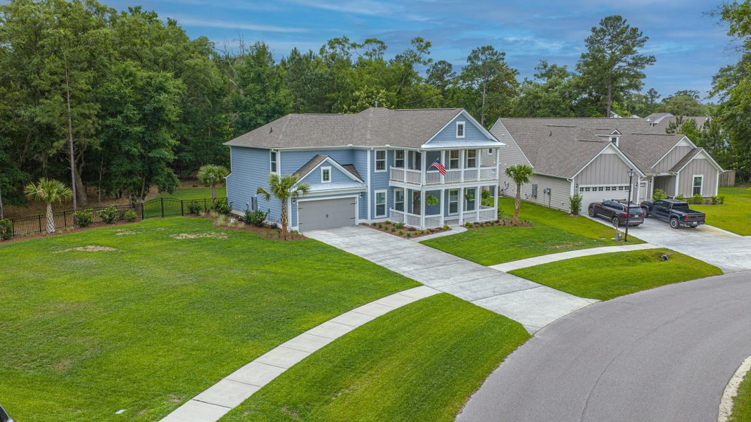 Front exterior of a new home in Sea Island Preserve, Johns Island, SC, highlighting curb appeal (Image 31).