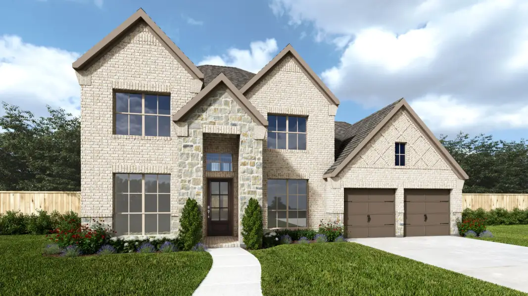 Representative exterior photo of a completed home built from the 3546W by Perry Homes in Briarley, Montgomery, TX (Image 6).
