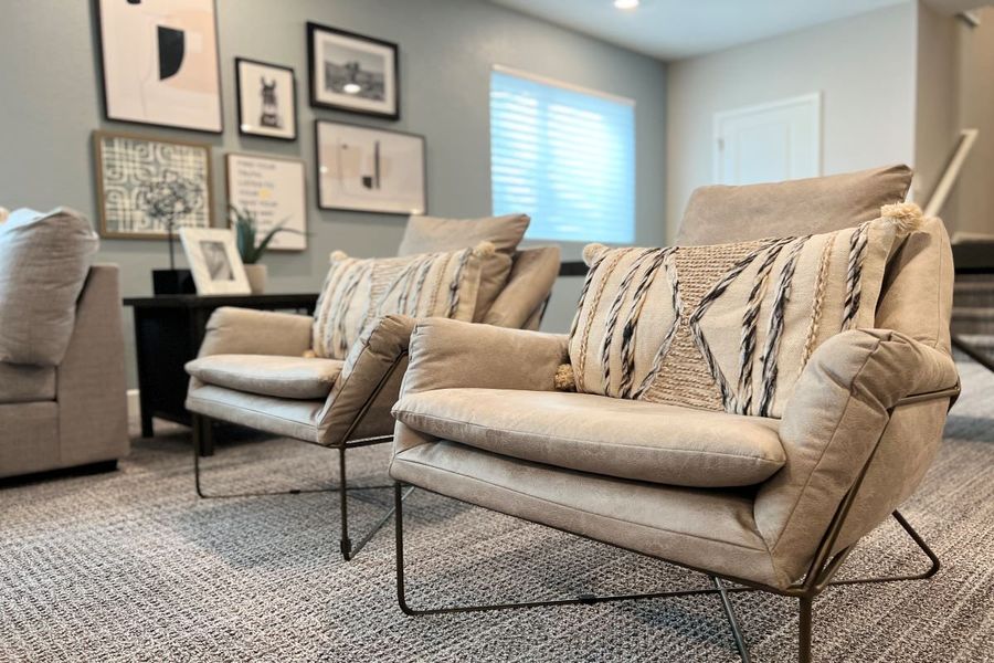 Representative furnished interior of a home built from the 1384 by KB Home in Painted Prairie, Aurora (Image 10).