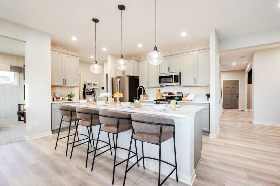 Representative furnished interior of a home built from the Jensen by Fischer Homes in Crossvine Estates, Hoschton (Image 9).