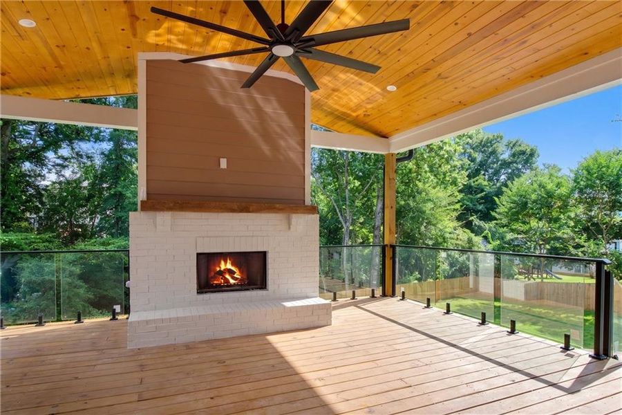 Exterior details and patio area of a home in , Marietta (Image 3). Exterior details and patio area of a home in , Marietta (Image 3).