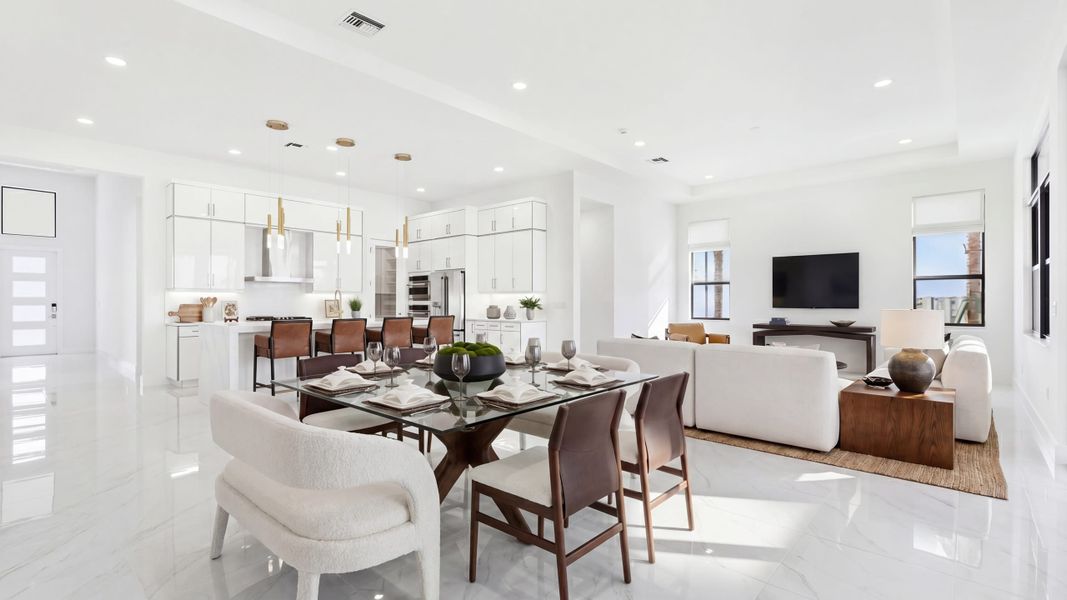 Furnished interior view inside a new home in Esprit at Avenir, Palm Beach Gardens (Image 7). Furnished interior view inside a new home in Esprit at Avenir, Palm Beach Gardens (Image 7).