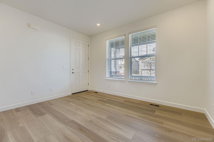 Spacious, unfurnished interior of a new home in Newlin Crossing: The Monarch Collection, Parker (Image 11). Spacious, unfurnished interior of a new home in Newlin Crossing: The Monarch Collection, Parker (Image 11).