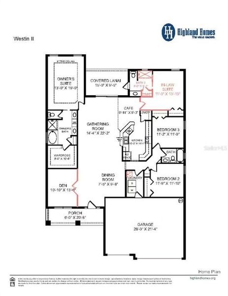 2D floor plan layout of this home in Copperleaf, Ocala, FL (Image 2).