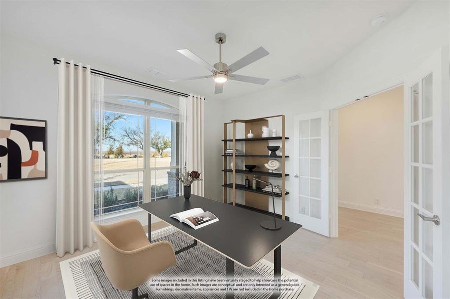 Furnished interior view inside a new home in Union Park Classic 55, Little Elm (Image 12).