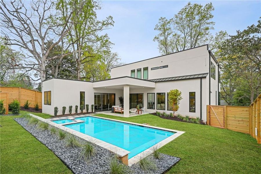 Exterior details and patio area of a home in , Atlanta (Image 36).