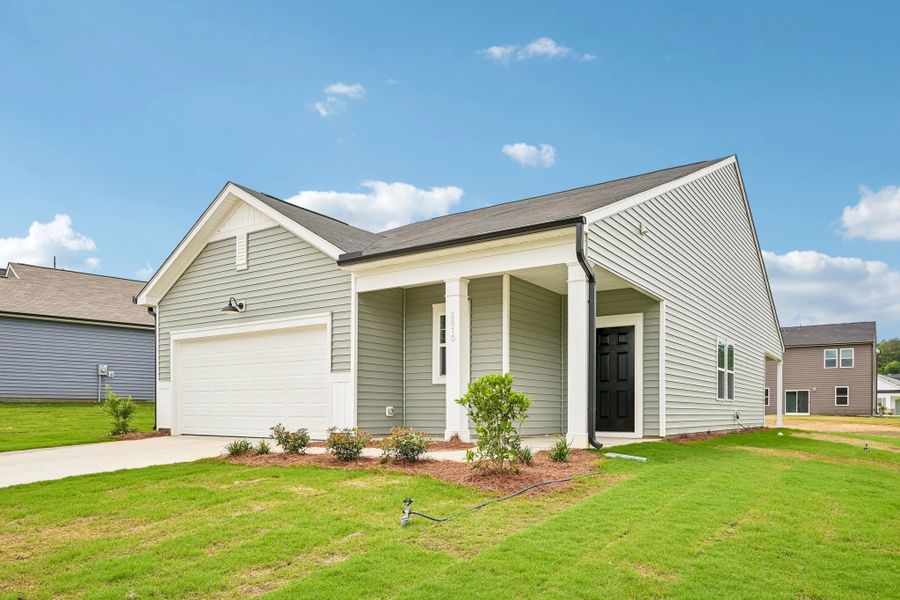 Front exterior of a new home in Middleton Farms, Middlesex, NC, highlighting curb appeal (Image 18). Front exterior of a new home in Middleton Farms, Middlesex, NC, highlighting curb appeal (Image 18).