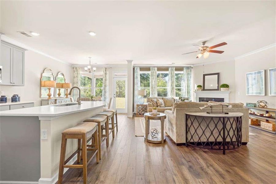 Furnished interior view inside a new home in Wildwood, Covington (Image 5). Furnished interior view inside a new home in Wildwood, Covington (Image 5).