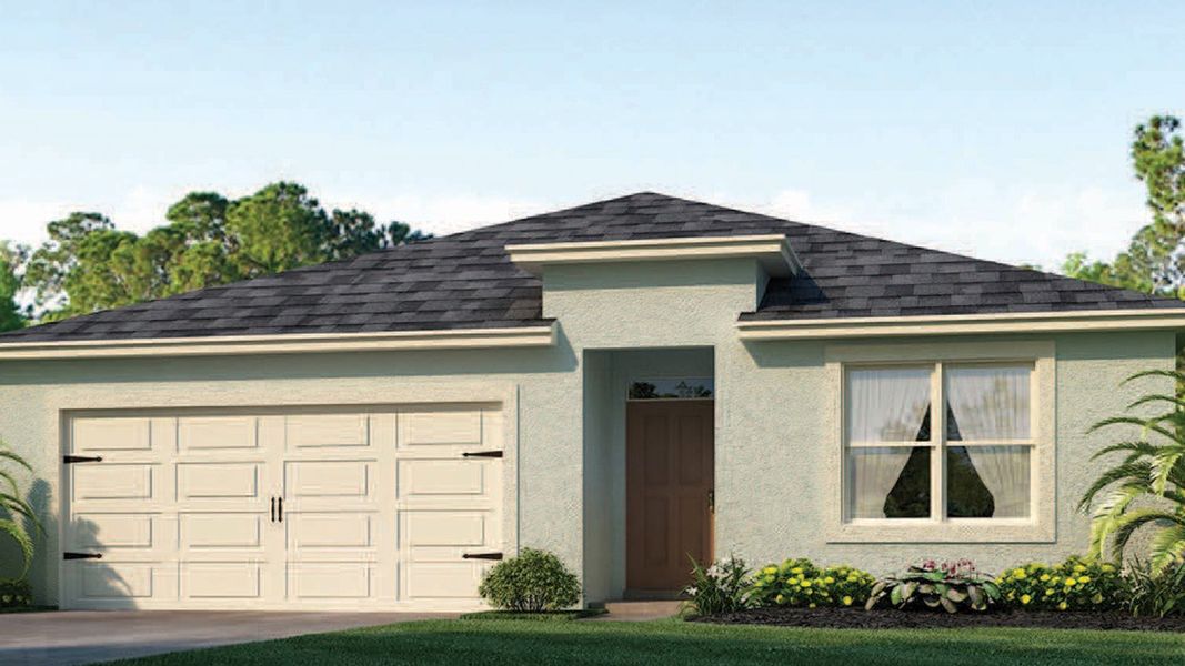 Front exterior of a new home in Sun N Lake, Sebring, FL, highlighting curb appeal (Image 2).