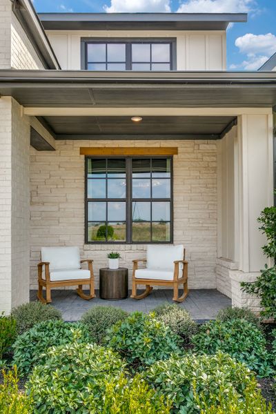 Representative exterior details of a home built from the Leander - 9408 by Shaddock Homes in King's Crossing - Phase 3, Parker (Image 3).