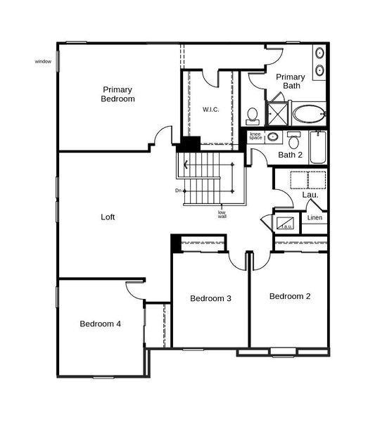 2D floor plan layout of this home in Landings at Lake Mabel Loop, Lake Wales, FL (Image 3).