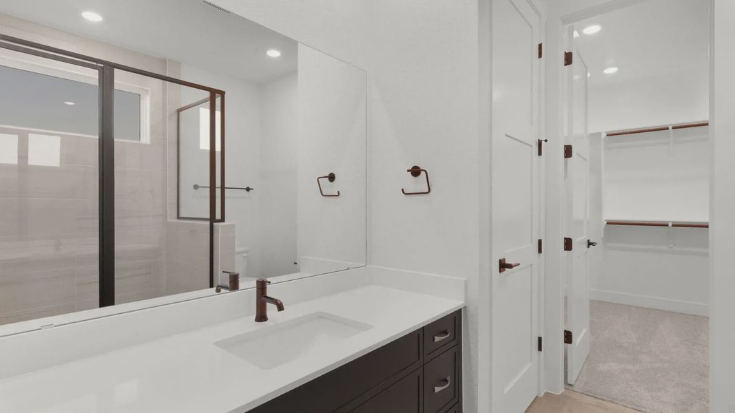 Representative furnished interior of a home built from the Merritt by Chesmar Homes in Feathergrass, Florence (Image 18).