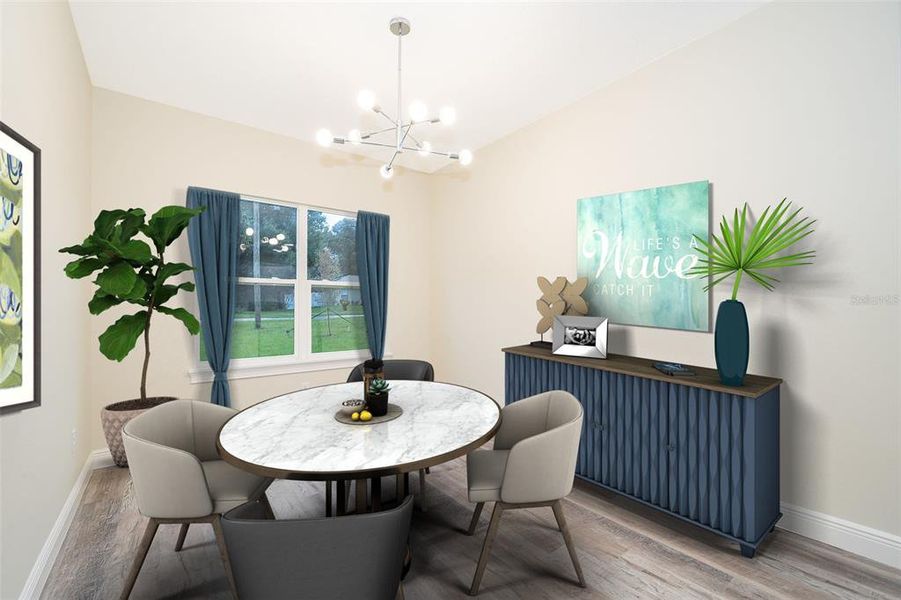 Staged Dinning Room