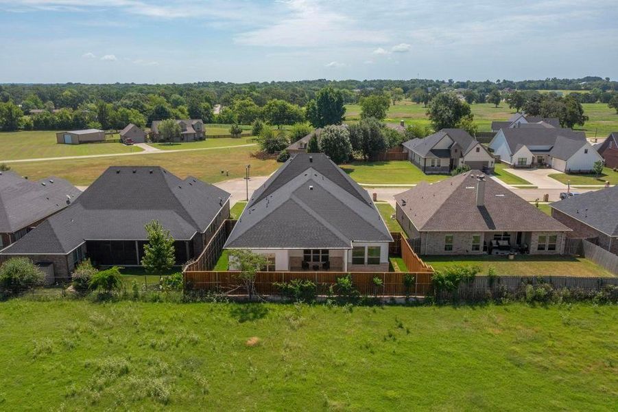 Aerial view of residential area