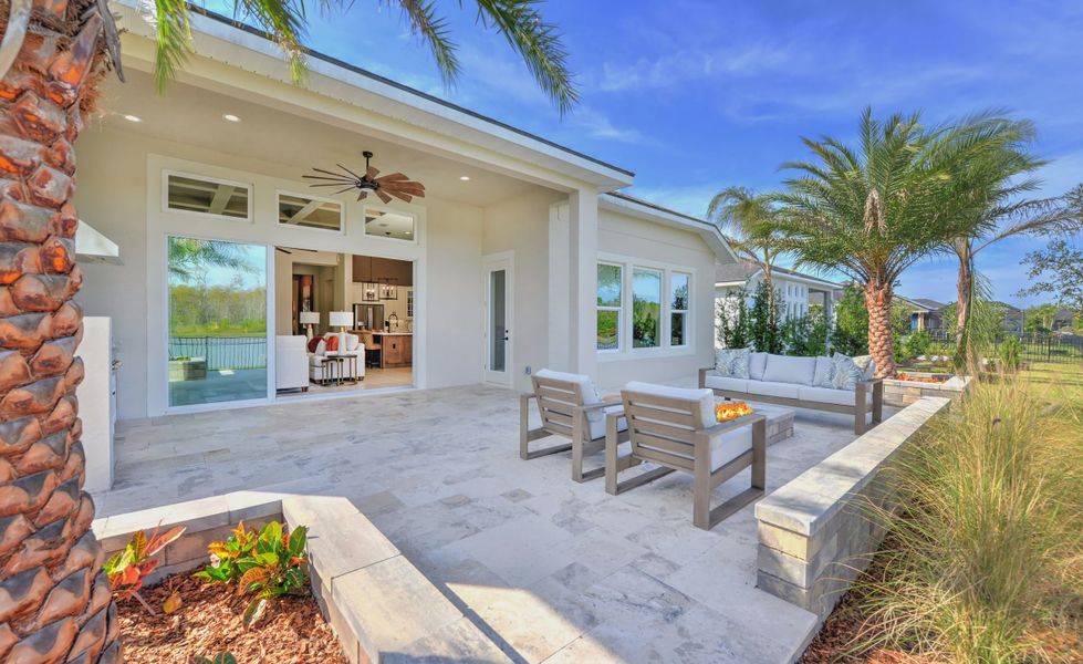 Exterior details and patio area of a home in Mosaic, Daytona Beach (Image 23).