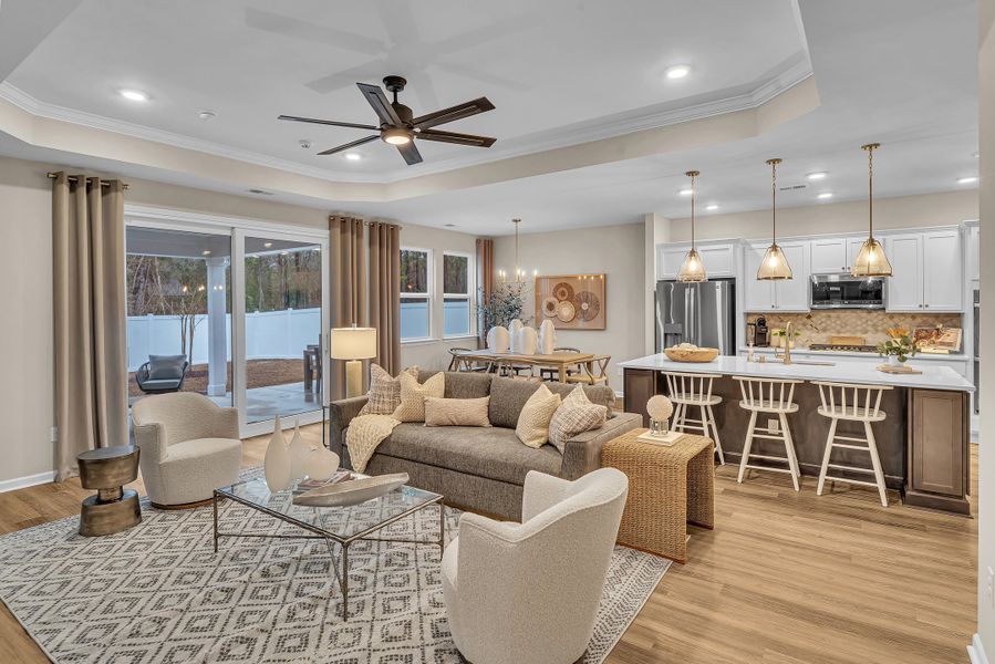Furnished interior view inside a new home in Bridgewater - Shorehaven Village, Little River (Image 11).