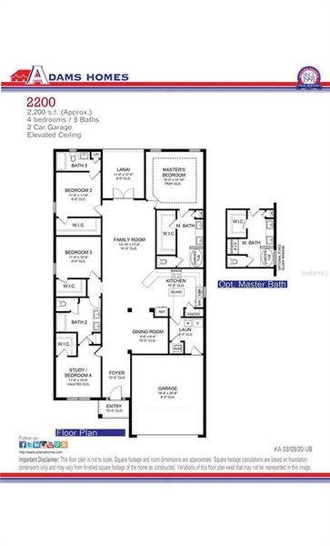 2D floor plan layout of this home in Aviary at Rutland Ranch, Parrish, FL (Image 4).