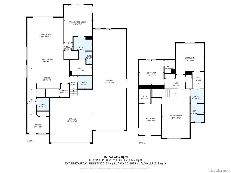 2D floor plan layout of this home in Paint Brush Hills, Peyton, CO (Image 7).