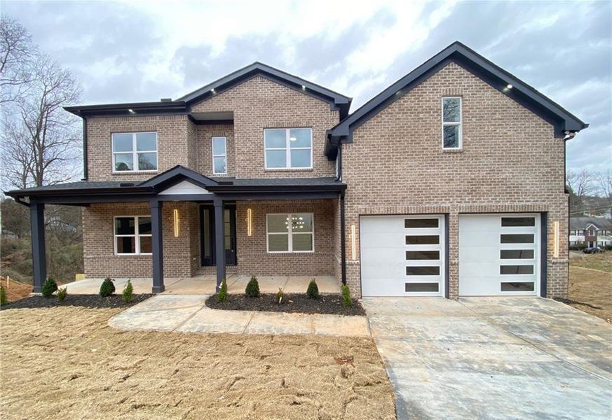 Front exterior of a new home in , Lawrenceville, GA, highlighting curb appeal (Image 29).