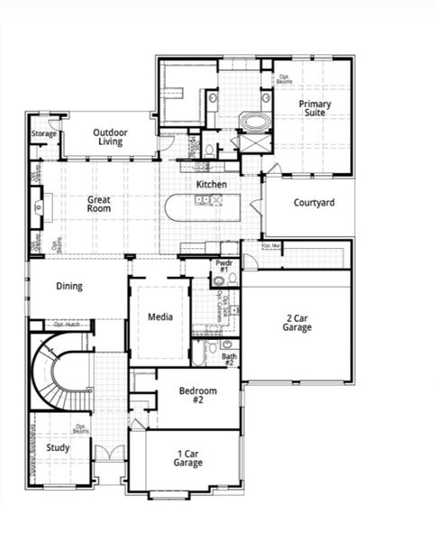 Image 48 representing the 608 Plan by Highland Homes in The Parks at Wilson Creek: 74ft. lots, Celina, TX.