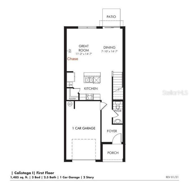 2D floor plan layout of this home in The Reserve at Hammock Oaks Townes, Lady Lake, FL (Image 2). 2D floor plan layout of this home in The Reserve at Hammock Oaks Townes, Lady Lake, FL (Image 2).