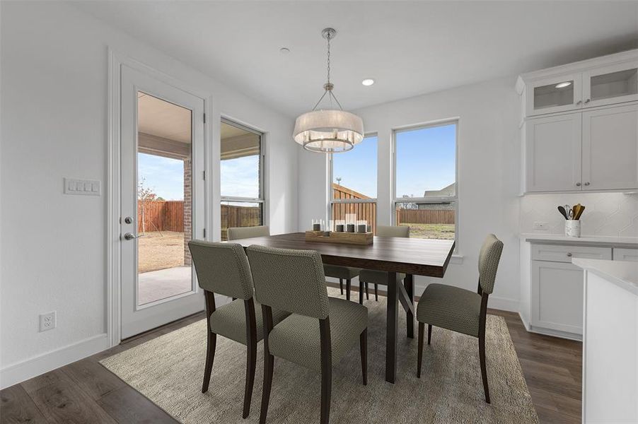 Furnished interior view inside a new home in Kreymer at the Park, Wylie (Image 6).