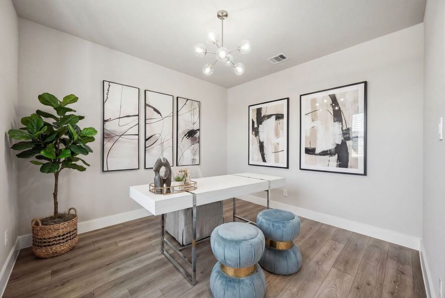 Representative furnished interior of a home built from the Bastrop by Beazer Homes in Valencia, Manvel (Image 9).