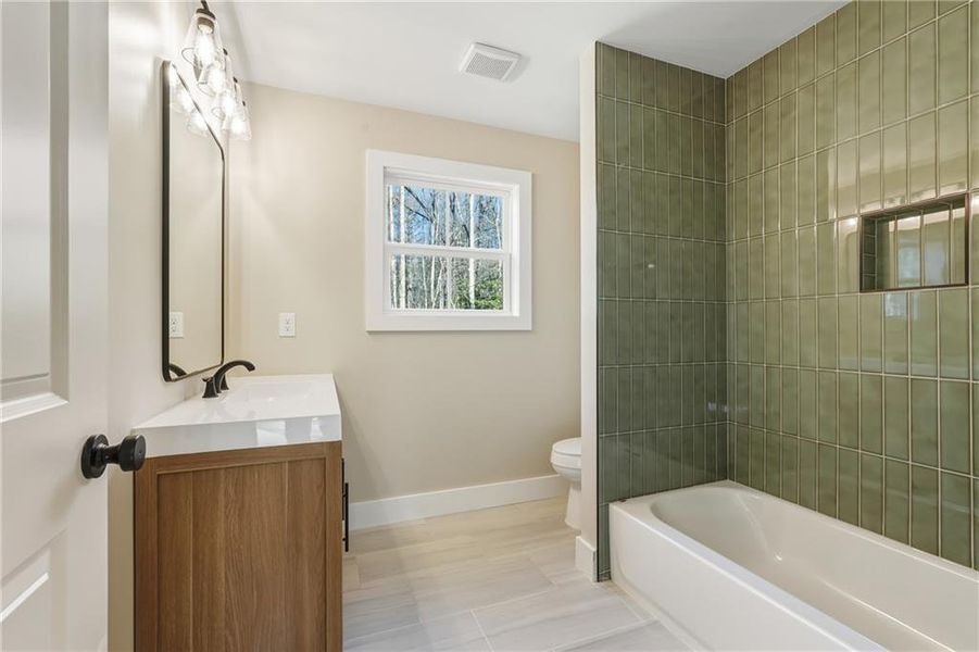 Furnished interior view inside a new home in , Ellijay (Image 38).