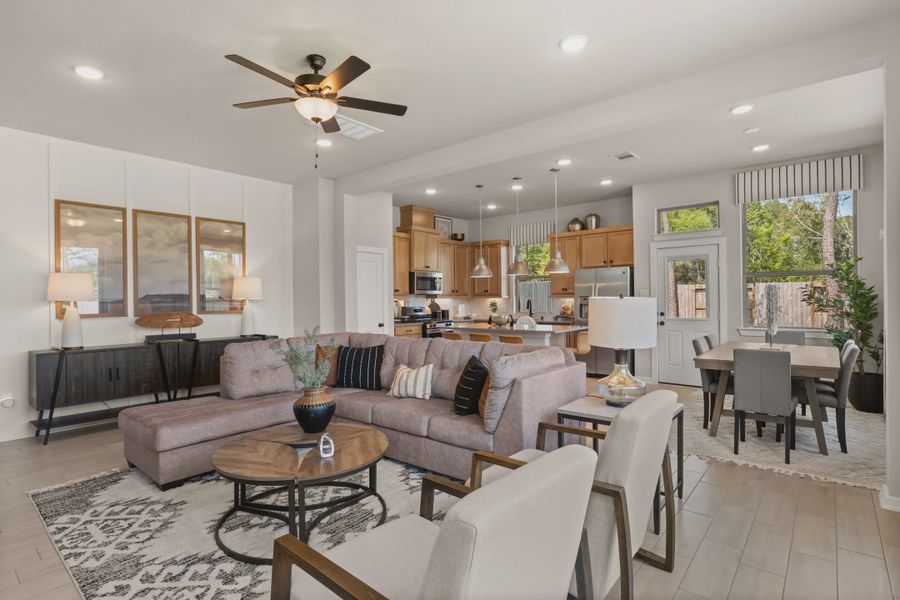 Representative furnished interior of a home built from the Chantilly by Chesmar Homes in The Woodland Hills Chateau, Willis (Image 4).