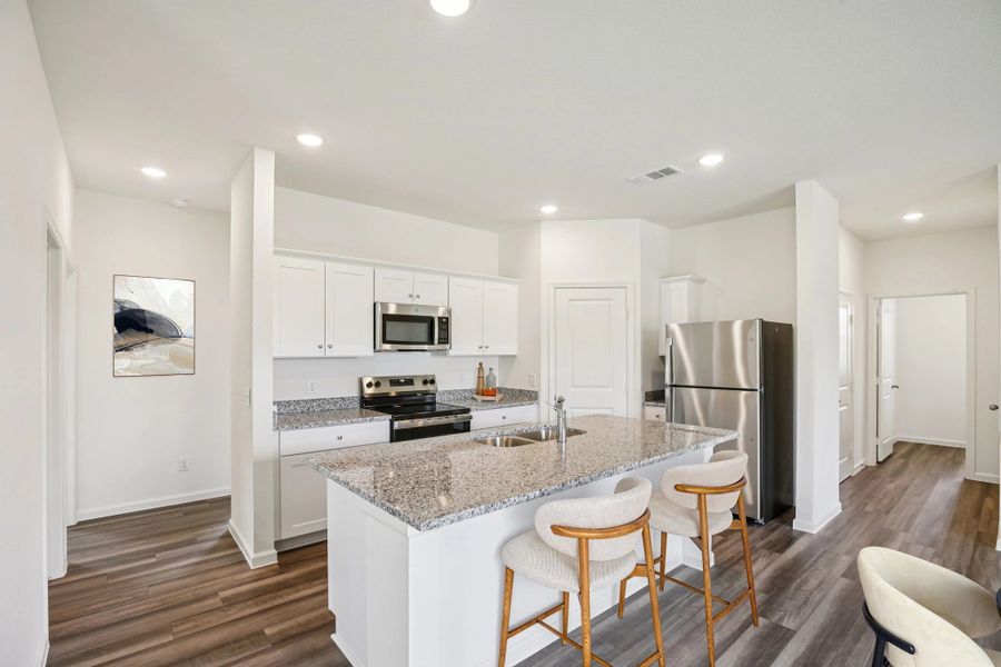 Representative furnished interior of a home built from the Glimmer by Starlight Homes in Spring Creek Trails, Magnolia (Image 4).