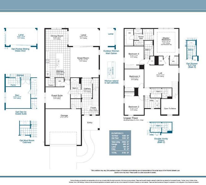 2D floor plan layout of this home in Canoe Creek Real Estate and Homes for Sale in Parrish, FL - Neal Communities, Parrish, FL (Image 2). 2D floor plan layout of this home in Canoe Creek Real Estate and Homes for Sale in Parrish, FL - Neal Communities, Parrish, FL (Image 2).