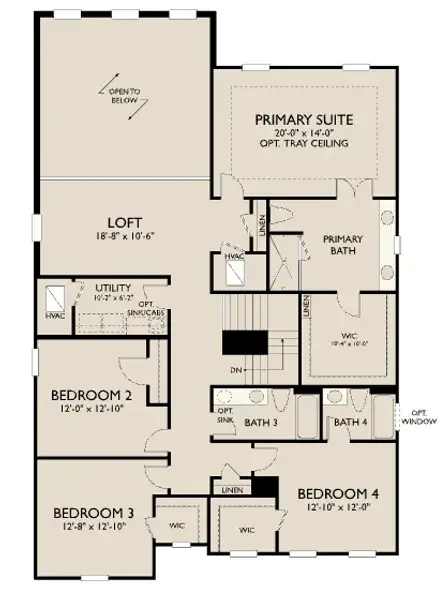 2D floor plan layout of this home in Northlake at Ovation, Winter Garden, FL (Image 3).