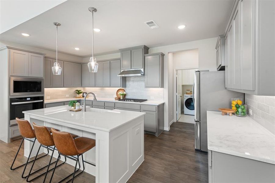 Furnished interior view inside a new home in , Oak Point (Image 8).