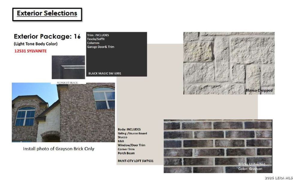 Sample of building materials used in homes in Stillwater Ranch, San Antonio (Image 5).