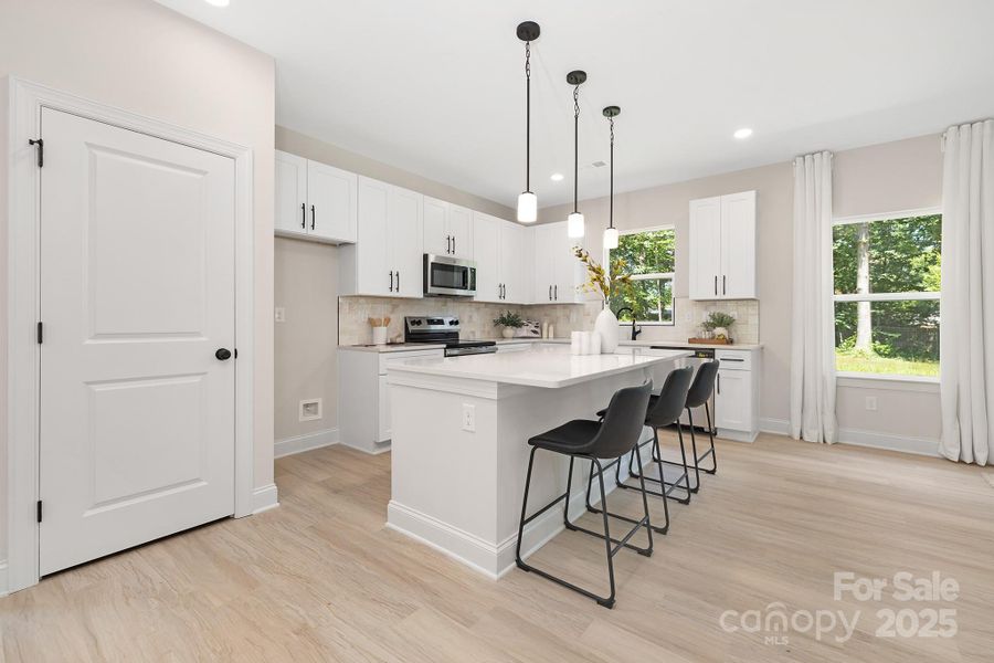 Furnished interior view inside a new home in , Charlotte (Image 8).