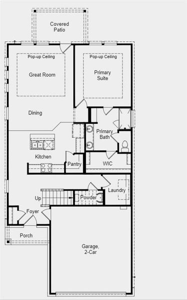 Structural options include: gas line at patio